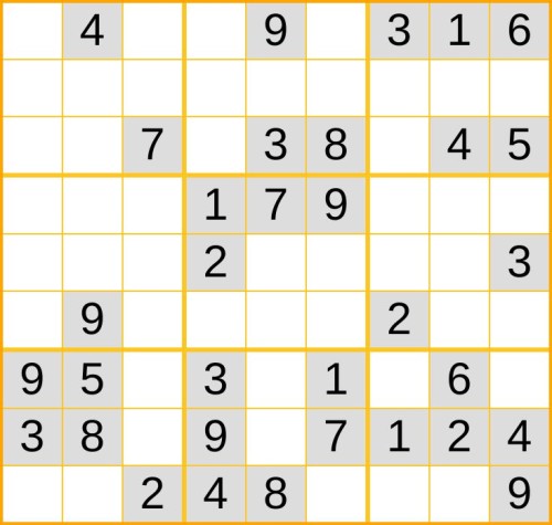 ein mittelschweres Sudoku (Nr. 517) online spielen
