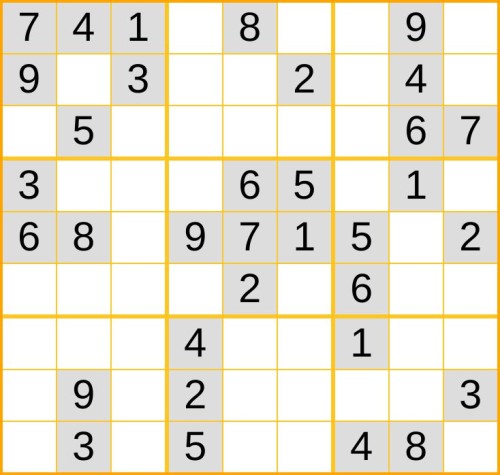 ein leichtes Sudoku (Nr. 540) online spielen
