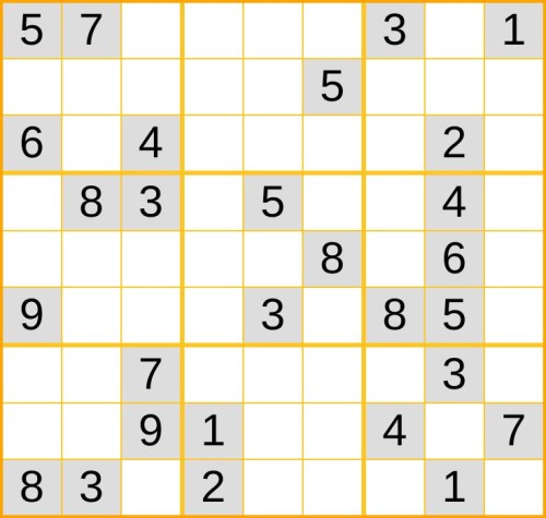 ein schweres Sudoku (Nr. 541) online spielen