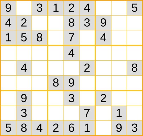 ein leichtes Sudoku (Nr. 544) online spielen
