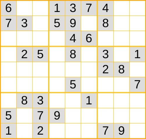 ein mittelschweres Sudoku (Nr. 548) online spielen