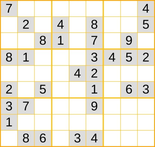 ein mittelschweres Sudoku (Nr. 550) online spielen