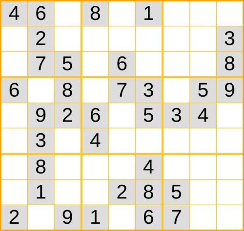 ein leichtes Sudoku (Nr. 559) online spielen