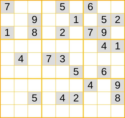 ein schweres Sudoku (Nr. 589) online spielen