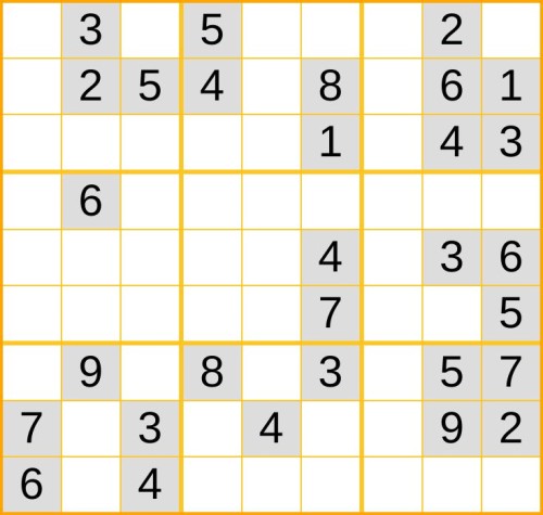 ein mittelschweres Sudoku (Nr. 618) online spielen