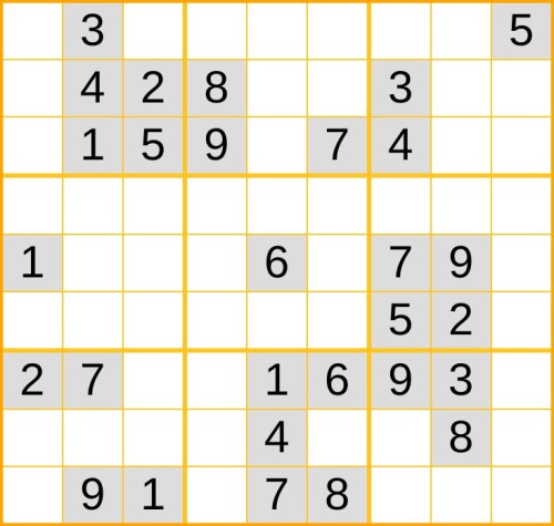 ein schweres Sudoku (Nr. 697) online spielen