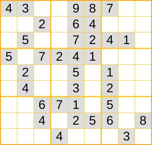 ein leichtes Sudoku (Nr. 707) online spielen