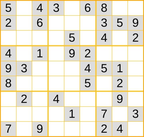 ein leichtes Sudoku (Nr. 712) online spielen