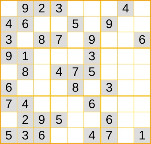 ein leichtes Sudoku (Nr. 713) online spielen