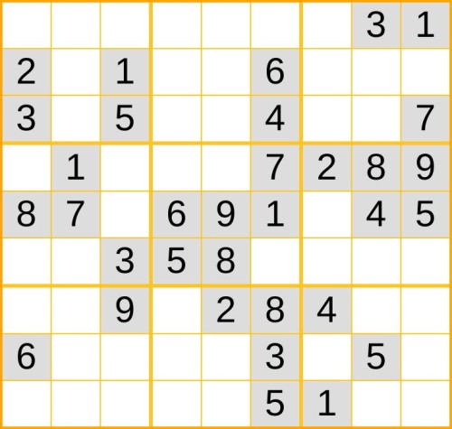 ein mittelschweres Sudoku (Nr. 775) online spielen