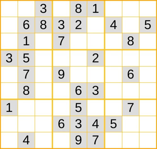 ein mittelschweres Sudoku (Nr. 796) online spielen