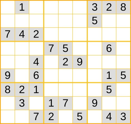 ein mittelschweres Sudoku (Nr. 797) online spielen