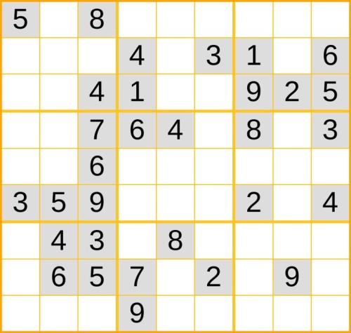 ein mittelschweres Sudoku (Nr. 811) online spielen