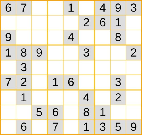 ein leichtes Sudoku (Nr. 812) online spielen