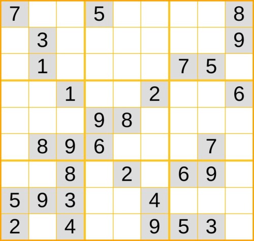 ein mittelschweres Sudoku (Nr. 817) online spielen