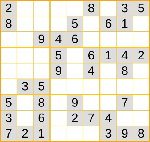 ein leichtes Sudoku (Nr. 818) online spielen