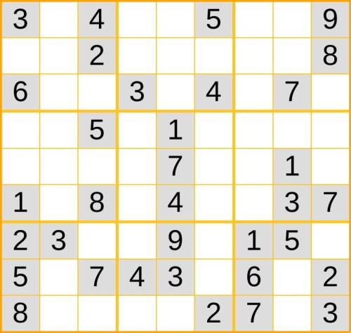 ein leichtes Sudoku (Nr. 819) online spielen