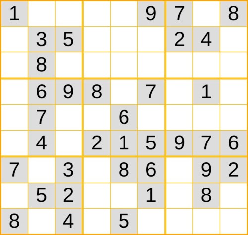 ein leichtes Sudoku (Nr. 821) online spielen