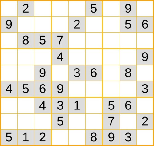 ein leichtes Sudoku (Nr. 826) online spielen