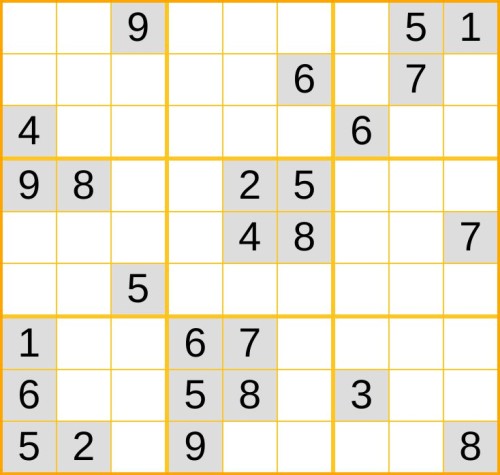 ein schweres Sudoku (Nr. 827) online spielen