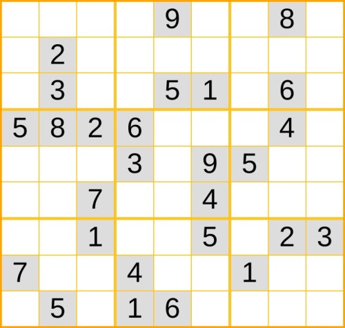 ein schweres Sudoku (Nr. 830) online spielen