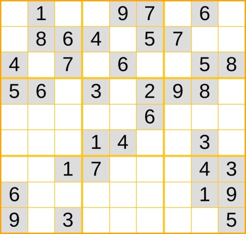 ein leichtes Sudoku (Nr. 831) online spielen