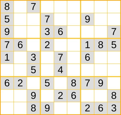 ein leichtes Sudoku (Nr. 833) online spielen