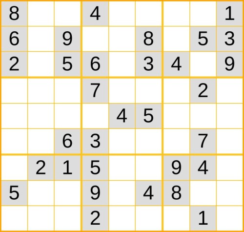 ein mittelschweres Sudoku (Nr. 836) online spielen