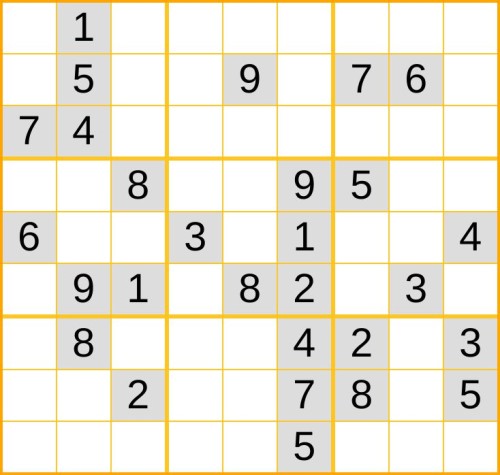 ein schweres Sudoku (Nr. 862) online spielen