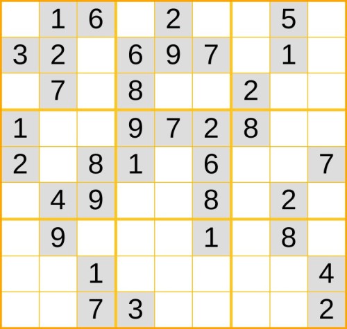 ein leichtes Sudoku (Nr. 872) online spielen