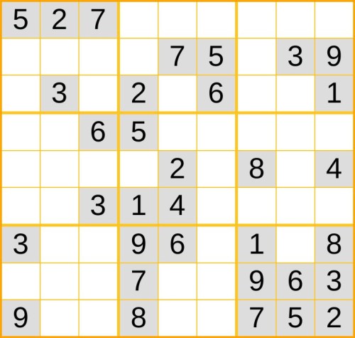 ein mittelschweres Sudoku (Nr. 873) online spielen