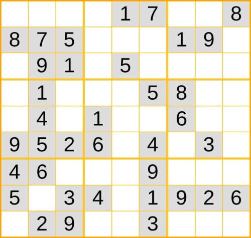 ein leichtes Sudoku (Nr. 924) online spielen