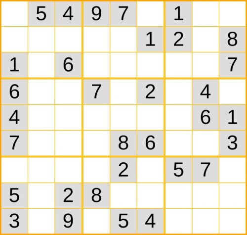 ein mittelschweres Sudoku (Nr. 941) online spielen