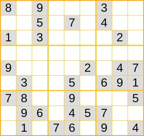 ein mittelschweres Sudoku (Nr. 1164) online spielen