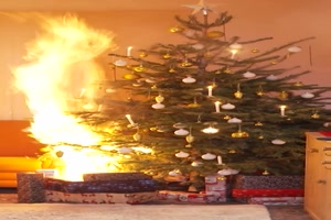 So schnell brennt ein Christbaum