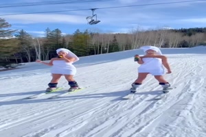 So kann man auch Skifahren
