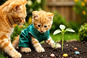 Kätzchen-bei-der-Gartenarbeit.mp4 auf www.funpot.net