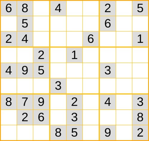 mittelschweres Sudoku