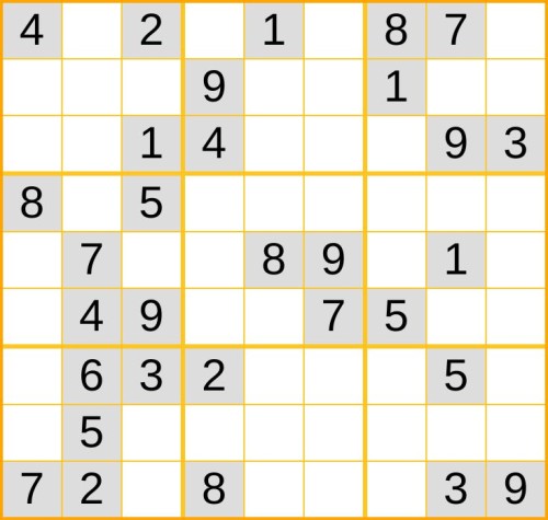 mittelschweres Sudoku 