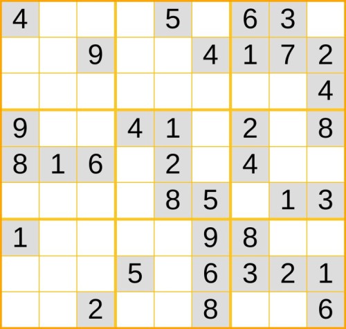 leichtes Sudoku 