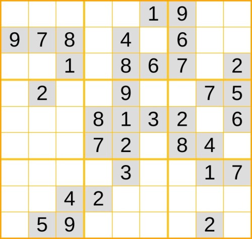 mittelschweres Sudoku 