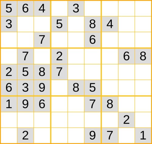 mittelschweres Sudoku 