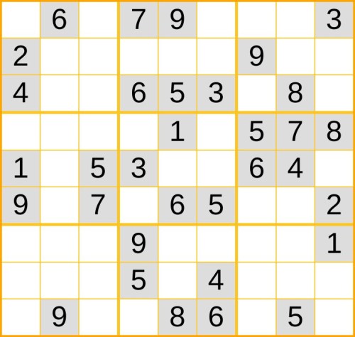 mittelschweres Sudoku 