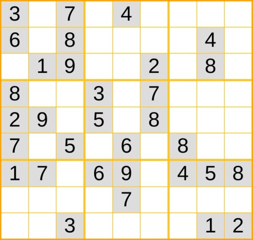 mittelschweres Sudoku 