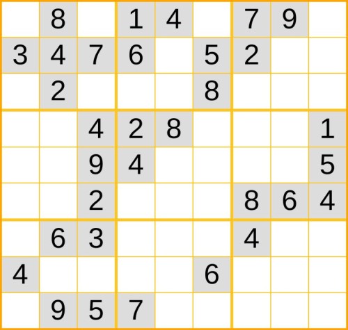 mittelschweres Sudoku 