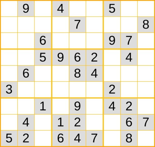 mittelschweres Sudoku 