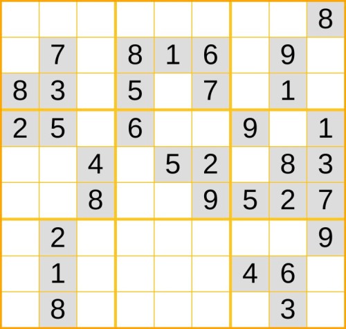 mittelschweres Sudoku 