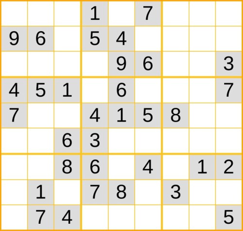 mittelschweres Sudoku 