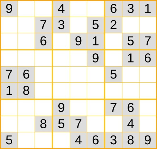 leichtes Sudoku 