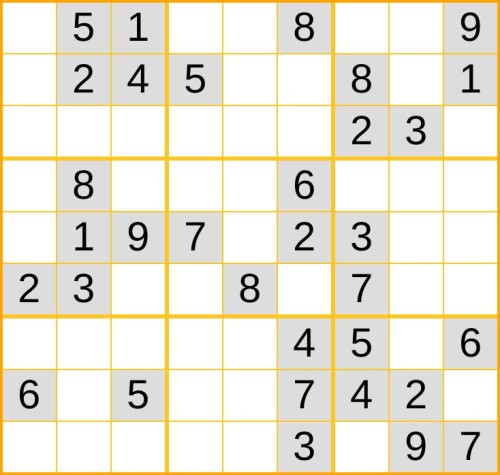 mittelschweres Sudoku 